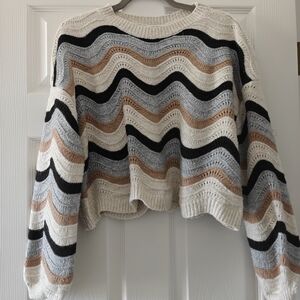 Elegant Chevron Knit Sweater
